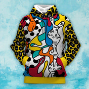 Casual abstract art hoodie