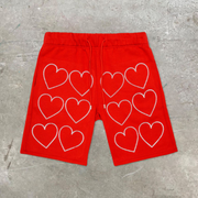 Personalized casual love printed shorts