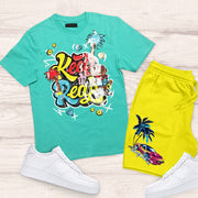 Personalized street short-sleeved suit