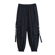 Workwear and straight leg wide Hong Kong style casual pants
