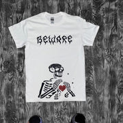 Fashion street style skull print T-shirt