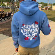 Heartbreak Embroidered Sweatshirt Blue
