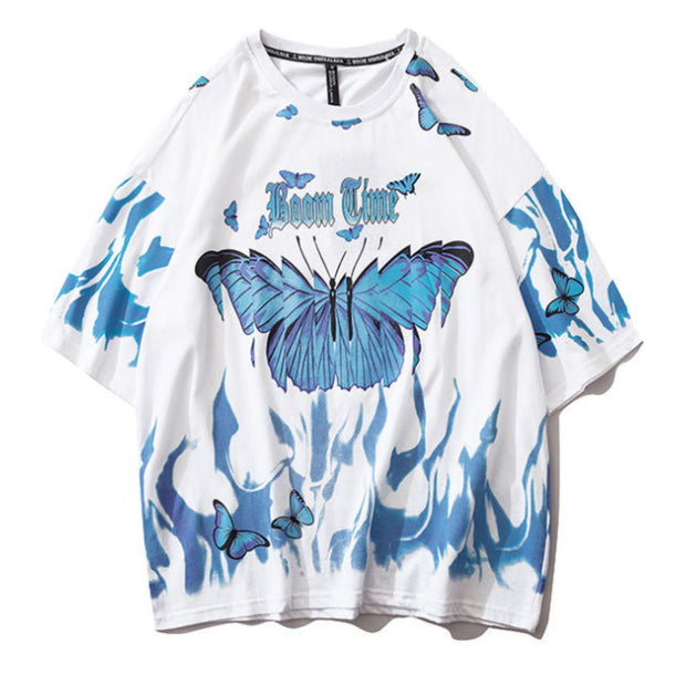 Personalized butterfly print school T-shirt