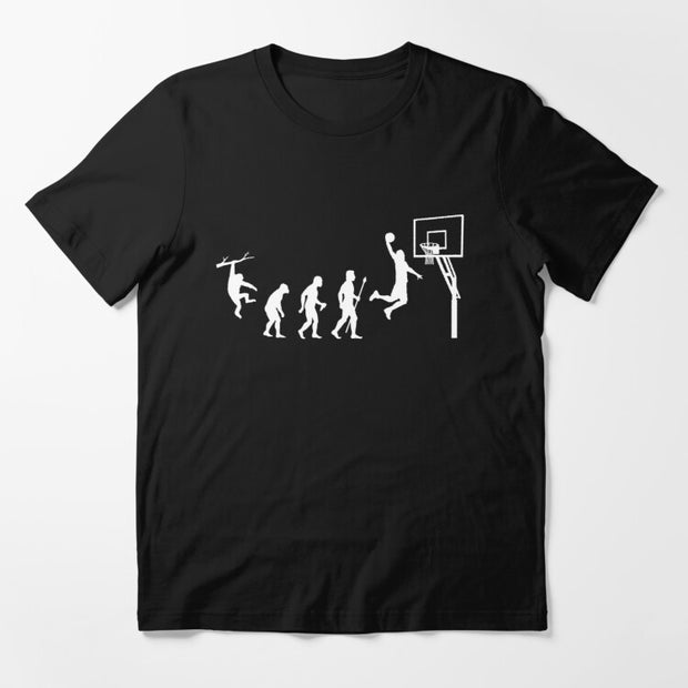 Basketball Evolution Print Short Sleeve T-Shirt