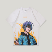 Loose anime print casual short-sleeved T-shirt