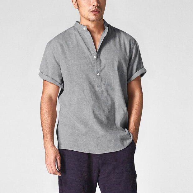 Linen short sleeve men's t-shirt
