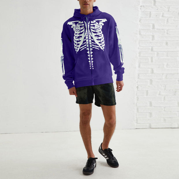 Casual personality bone long-sleeved sports hoodie