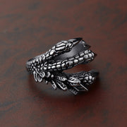 Dragon ring titanium steel dragon claw ring hand jewelry open ring punk accessories