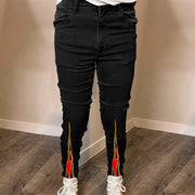Street Style Flame Print Slim Fit Easy-Matched Jeans