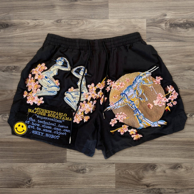 Personalized trend print shorts