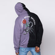 Fashion colorblock print oversized hoodie