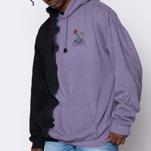Fashion colorblock print oversized hoodie