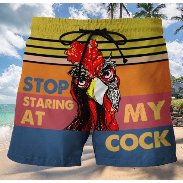 Personalized graffiti casual straight-leg beach pants