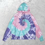 Tie-dyed spiral pattern sweatshirt