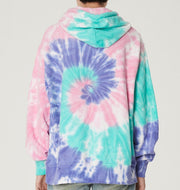 Tie-dyed spiral pattern sweatshirt