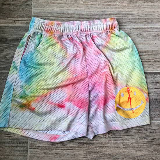 Tie-dye fashion print track shorts