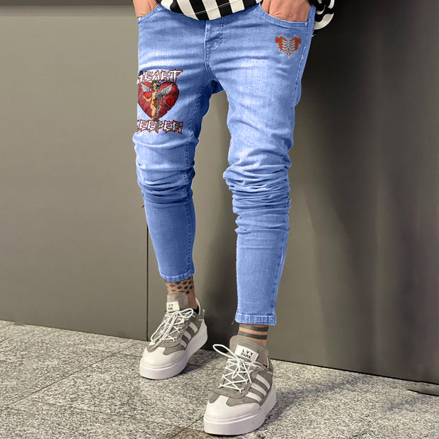 Casual retro fashion pencil pants street style jeans