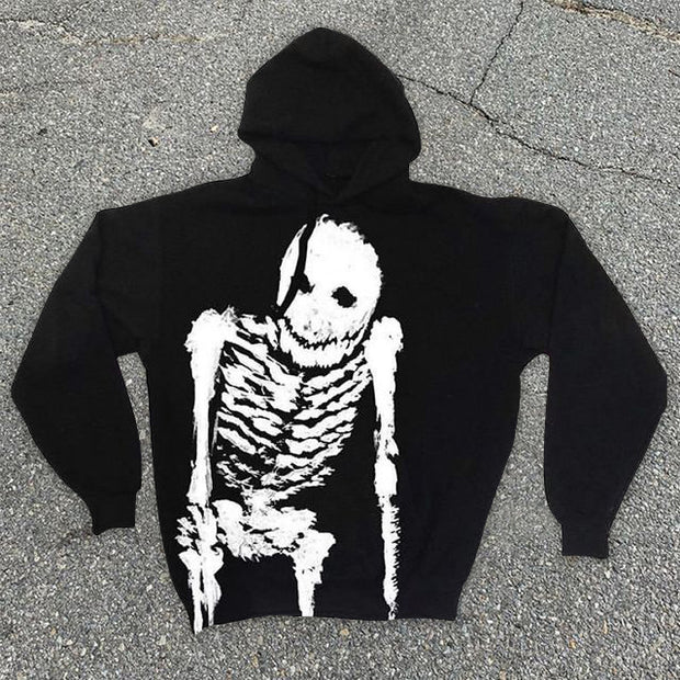 Personalized Skull Hooded Sweatshirt