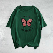 Butterfly Duplex Short Sleeve Fashion T-shirt