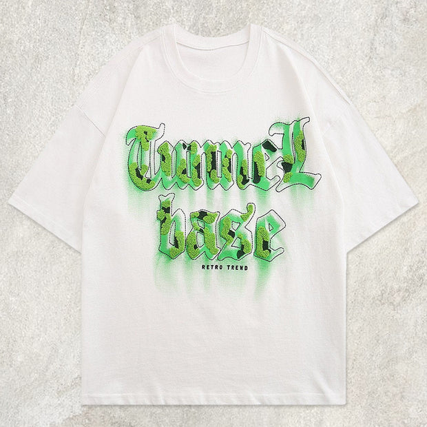 Moss Letter Embroidery Tee