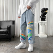 Loose straight hip hop casual cropped pants