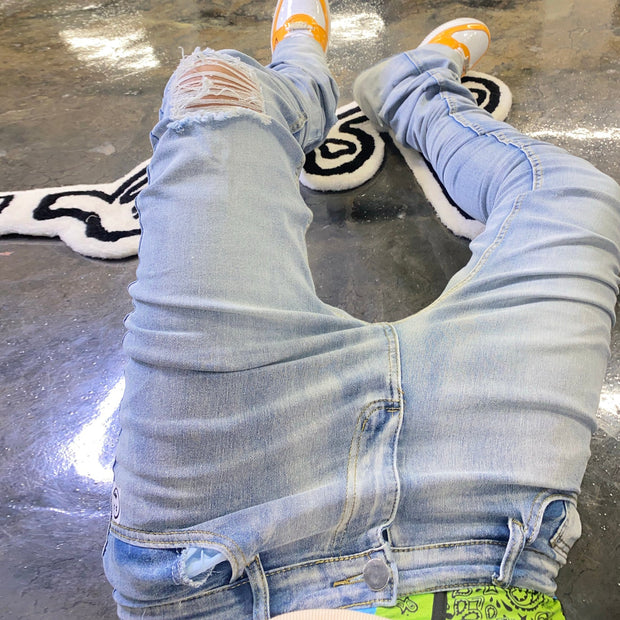 Men's personality street style ripped jeans