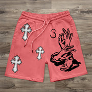 Cross Faith Graphic Casual Vintage Street Shorts