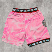 Tie-Dye Pink Sports Street Basketball Shorts