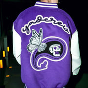Casual Butterfly Skull Rugby Baseball Jacket