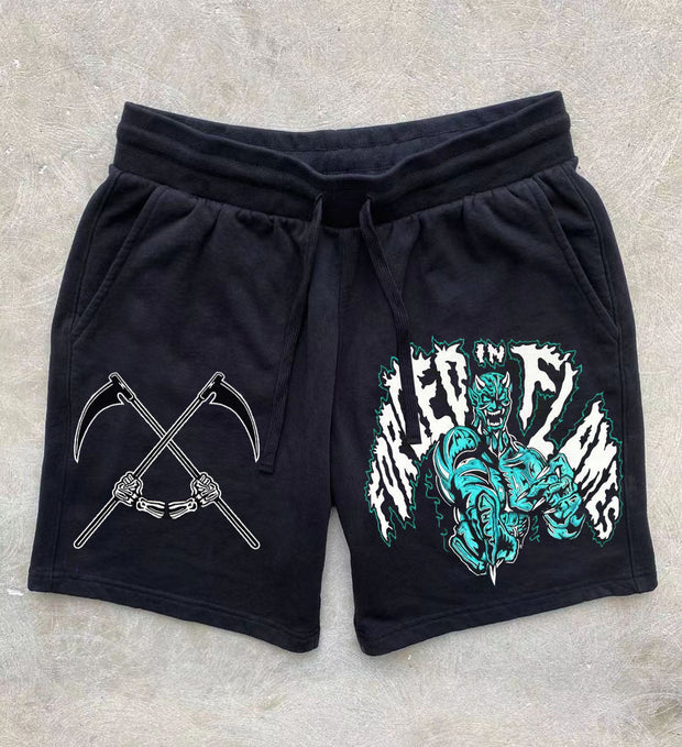 Death is coming casual street beach vacation shorts