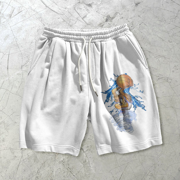 Sports fashion rabbit print casual shorts