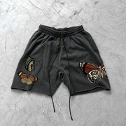 Butterfly Retro Casual Scattered Street Shorts