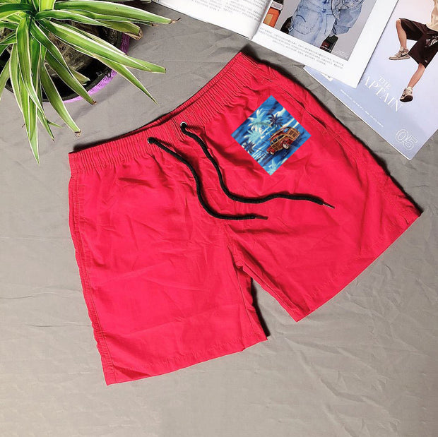 Casual Hawaiian print swim shorts