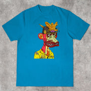 Personalized Monkey King Cartoon Pattern Short Sleeve T-Shirt