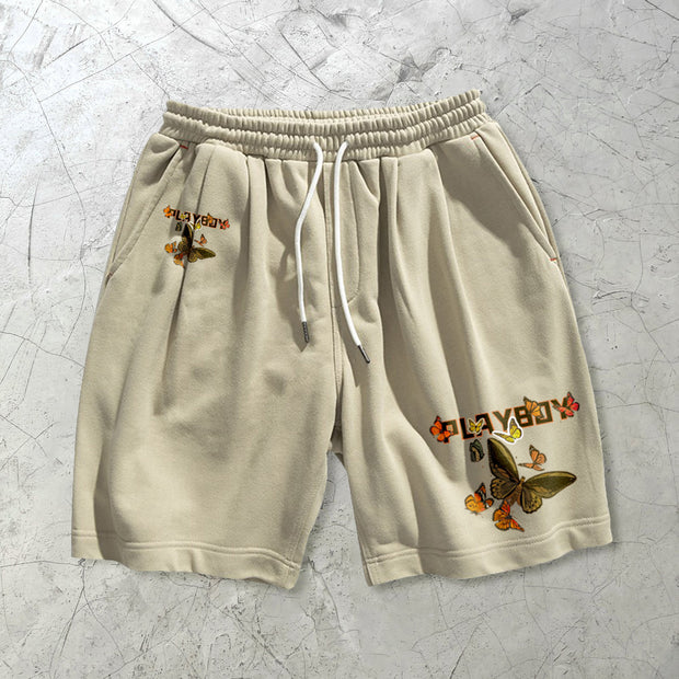 Fashion printed butterfly trend street shorts