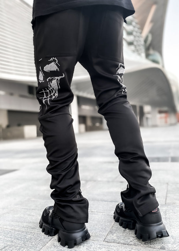 Men's casual trousers with personalized diamond stickers