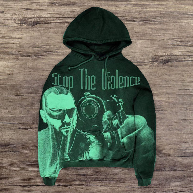 Stop the biolence casual street sports hoodie