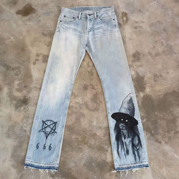 Evil witch casual street jeans