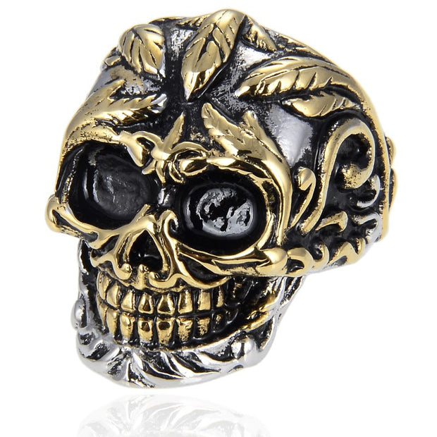 Ring men's retro skull head ring ghost head ring accessories