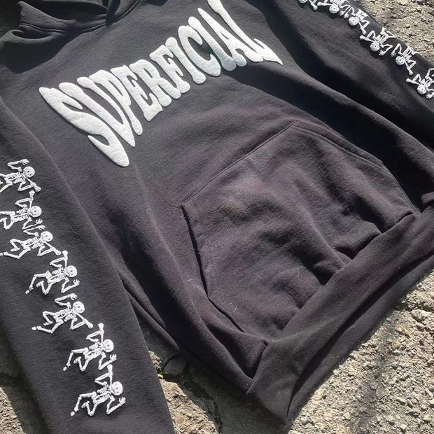 Skull rave casual street sports hoodie