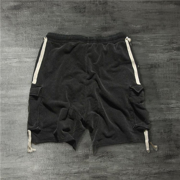 Retro overalls sports shorts