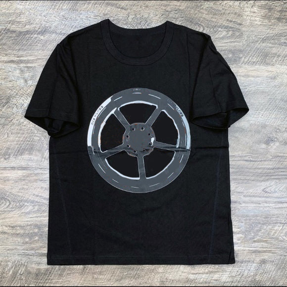 Fashion wheel print men's T-shirt