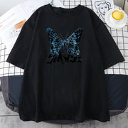 High Street Butterfly Men and Women Couple T-shirt