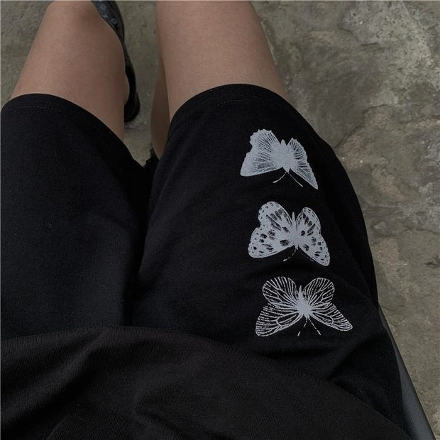 Loose casual sports simple shorts butterfly print