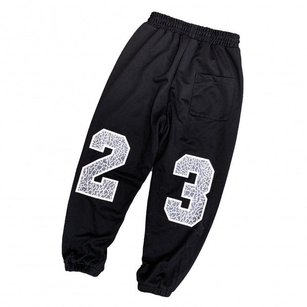 No. 23 casual fashion street sports terry reflective trousers