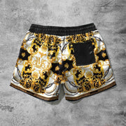 Baroque printed retro luxury shorts
