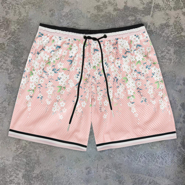 Sakura Pink Mesh Street Shorts