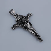 Titanium steel unisex necklace jewelry vintage stainless steel jewelry christian jesus cross pendant
