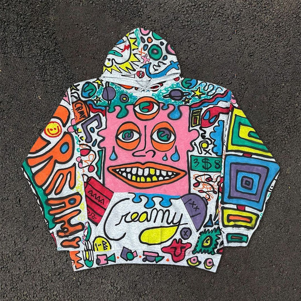 Graffiti fashion casual street style hoodie