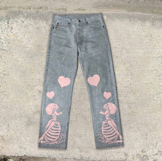 Casual man ghost love is not yet street jeans
